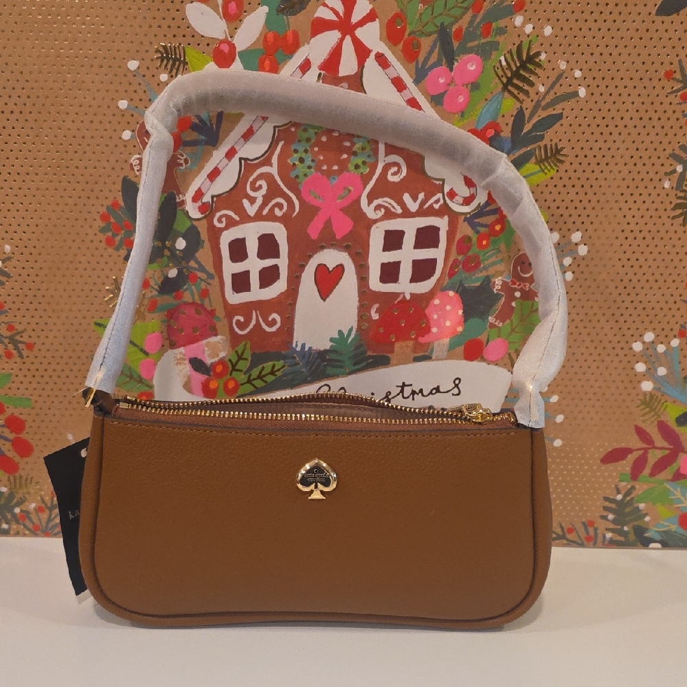 NWT Kate Spade Kayla Convertible Wristlet In Warmgingerbread Color